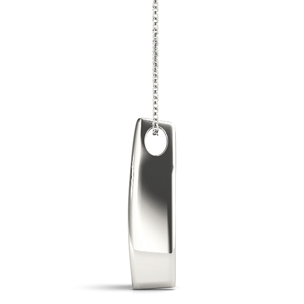 18K White Gold 1/2 ct Diamond Three-Stone Pendant