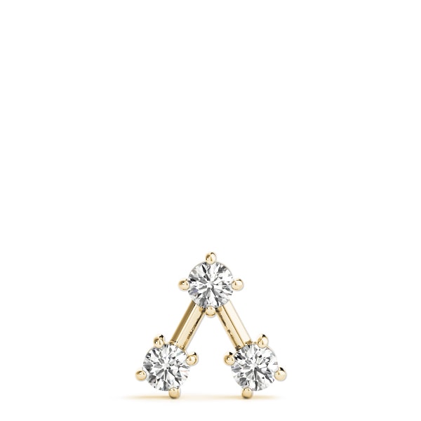 14K Yellow Gold 1 ct tw Three Stone Diamond Pendant