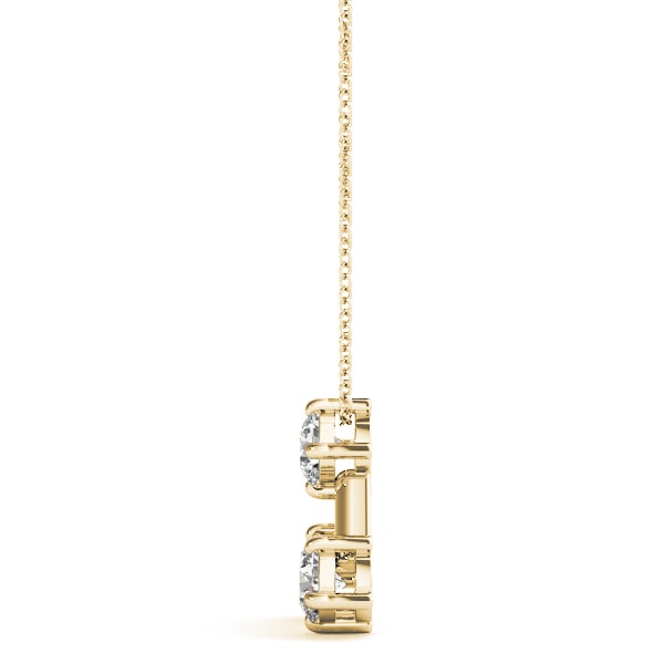 18K Yellow Gold 1 ct tw Three Stone Diamond Pendant