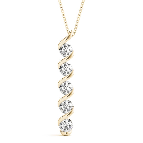 14K Yellow Gold 1 ct tw Fashion Diamond Pendant