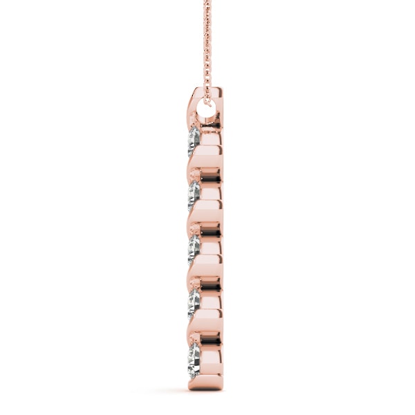 18K Rose Gold 1 ct tw Fashion Diamond Pendant