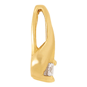 18K White Gold Round Diamond Solitaire Pendant