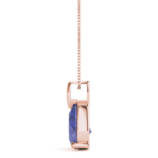 14K Rose Gold Diamond Pendant