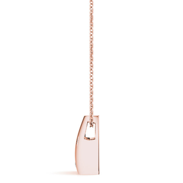 14K Rose Gold 1/3 CT Diamond Solitaire Pendant