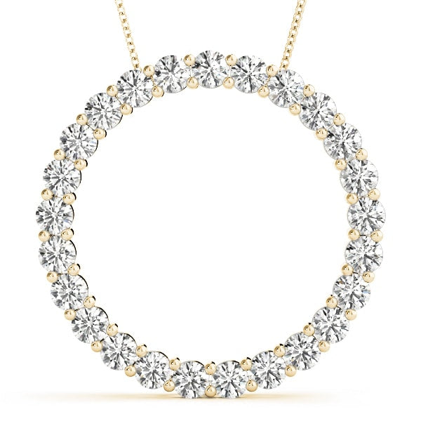 18K Yellow Gold 1 1/2 ct tw Fashion Diamond Pendant