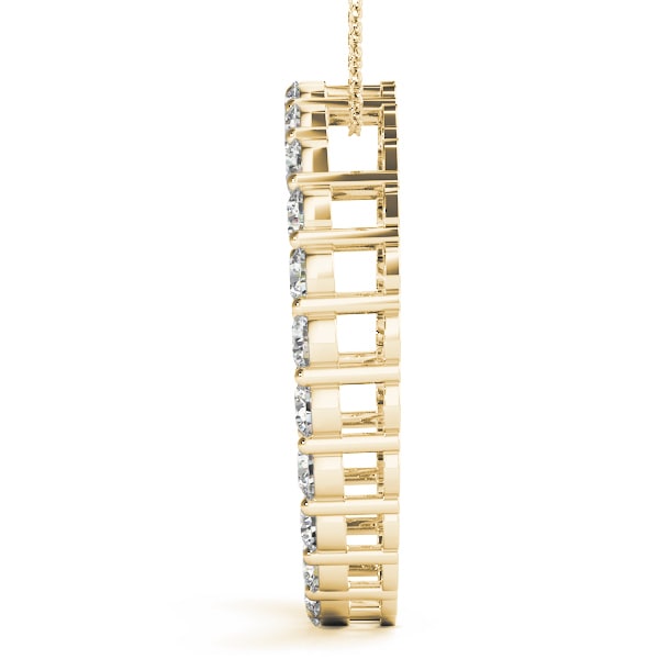 18K Yellow Gold 1 1/2 ct tw Fashion Diamond Pendant