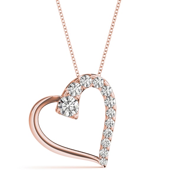 18K Rose Gold 1 ct tw Fashion Diamond Pendant