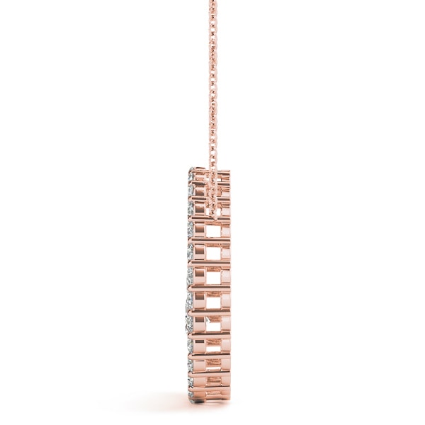 18K Rose Gold 1 ct tw Fashion Diamond Pendant