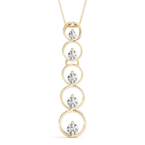 18K Yellow Gold 1 ct tw Fashion Diamond Pendant