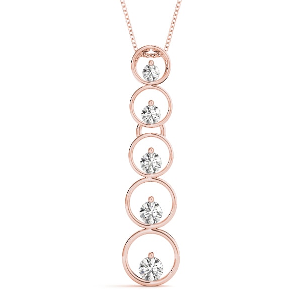 14K Rose Gold 1 ct tw Fashion Diamond Pendant