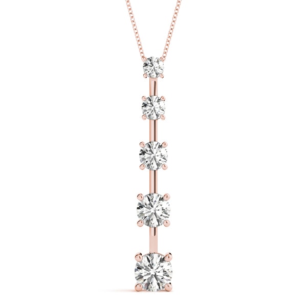 18K Rose Gold 1 ct tw Fashion Diamond Pendant