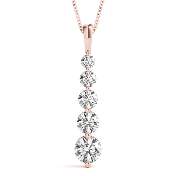 14K Rose Gold 1 ct tw Fashion Diamond Pendant