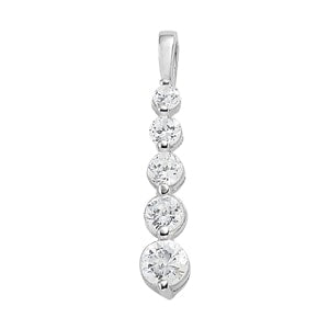 14K White Gold 1 ct tw Fashion Diamond Pendant