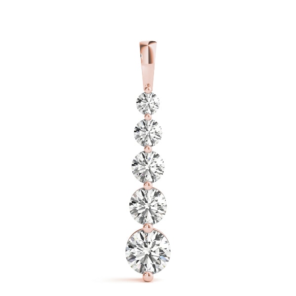 18K Rose Gold 1 ct tw Fashion Diamond Pendant