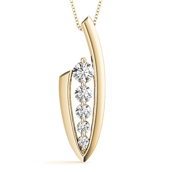 14K Yellow Gold 1 ct tw Fashion Diamond Pendant