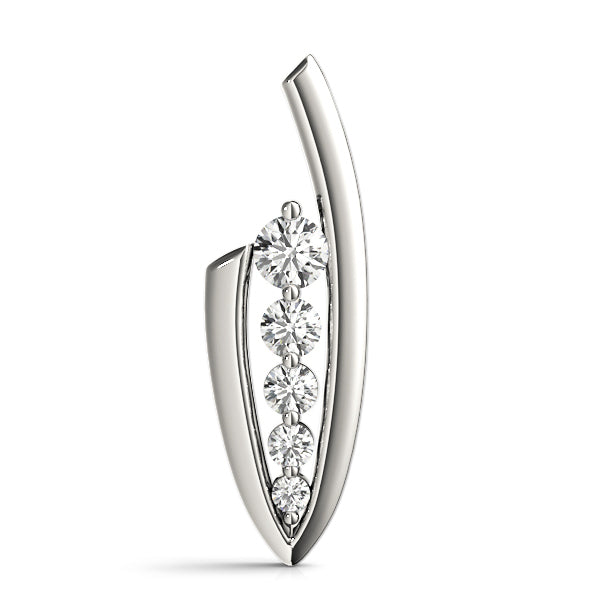 1 CT Platinum Round Diamond Journey Pendant