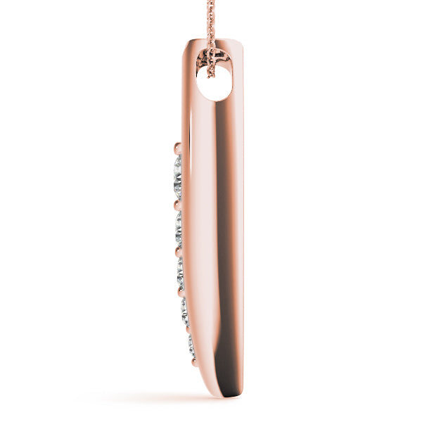 18K Rose Gold 1 ct Diamond Journey Pendant