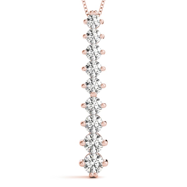 18K Rose Gold 1 ct tw Fashion Diamond Pendant