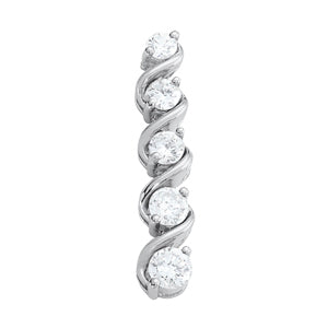0.50 CT Round Diamond Journey Pendant