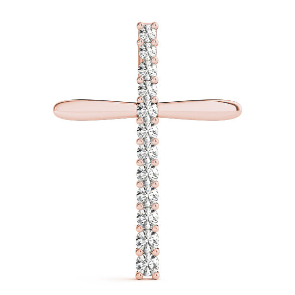 14K Rose Gold Multi-Diamond Fashion Pendant