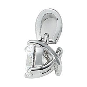 Platinum 1 CT Round Diamond Solitaire Pendant