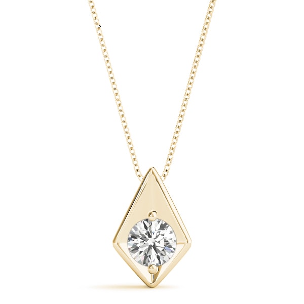 14K Yellow Gold 1/2 ct tw Solitaire Diamond Pendant