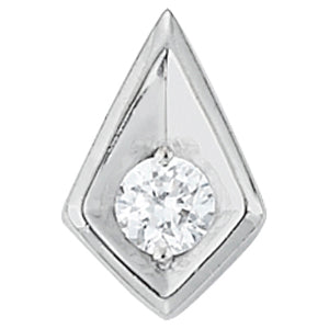 18K White Gold 1/2 ct Diamond Solitaire Pendant