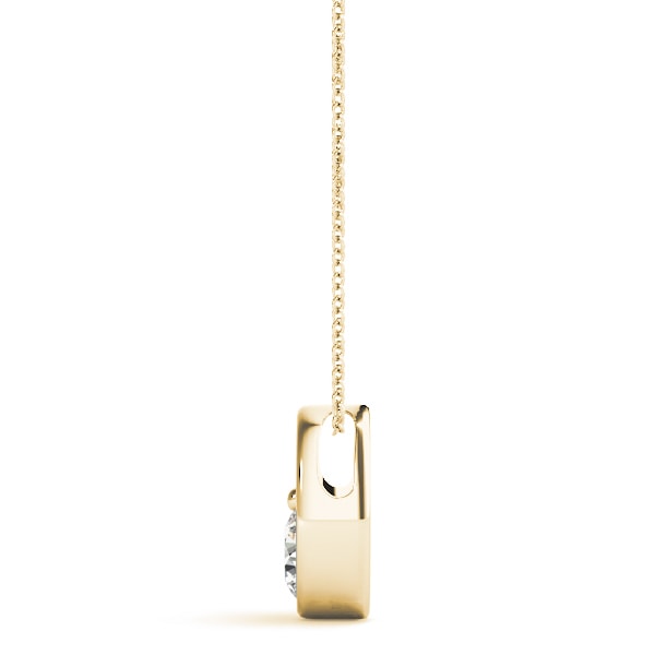 14K Yellow Gold 1/2 ct tw Solitaire Diamond Pendant
