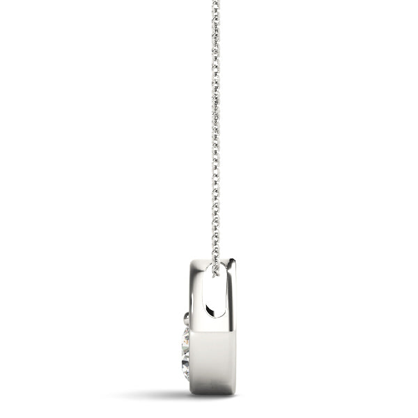 1/2 CT Platinum Round Diamond Solitaire Pendant