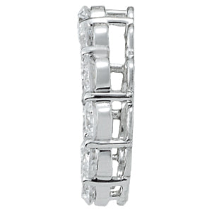 Platinum White Diamond Circle Pendant