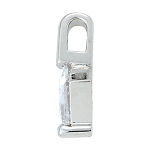 18K White Gold 0.05ct Square Diamond Pendant
