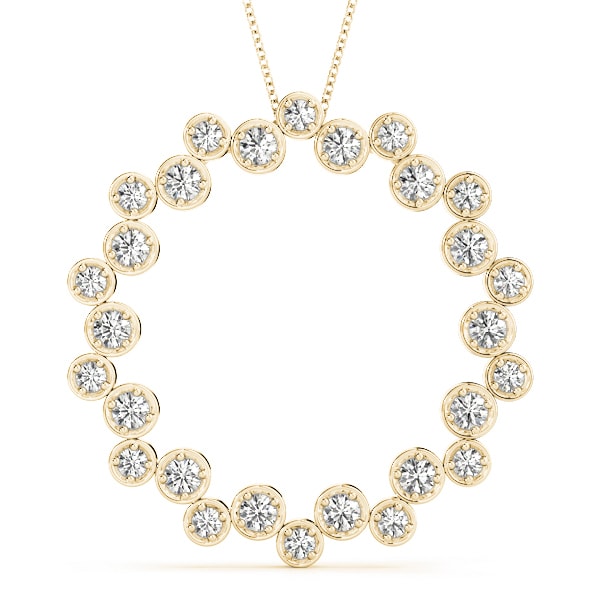 14K Yellow Gold 1 ct tw Fashion Diamond Pendant