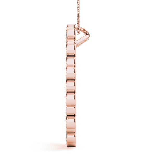 14K Rose Gold 1 ct tw Fashion Diamond Pendant