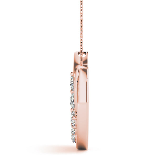 18K Rose Gold 1 CT Diamond Journey Pendant