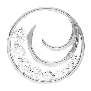 18K White Gold 1 CT Diamond Journey Pendant