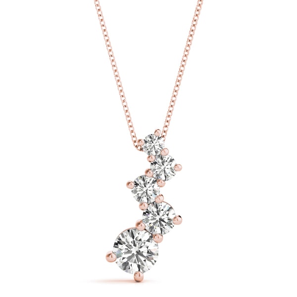 18K Rose Gold 1 ct tw Fashion Diamond Pendant