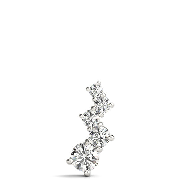 Platinum 1 CT Diamond Journey Pendant Necklace