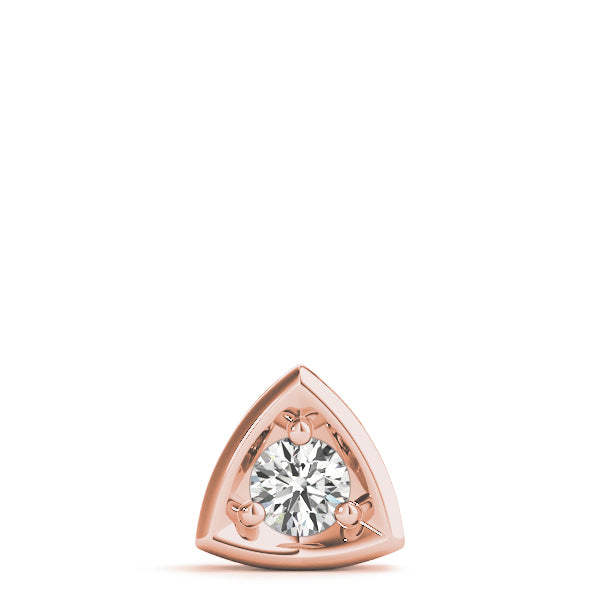 18K Rose Gold 1ct Diamond Solitaire Pendant