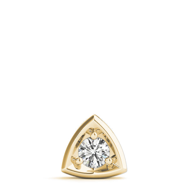 18K Yellow Gold 1ct Round Diamond Solitaire Pendant