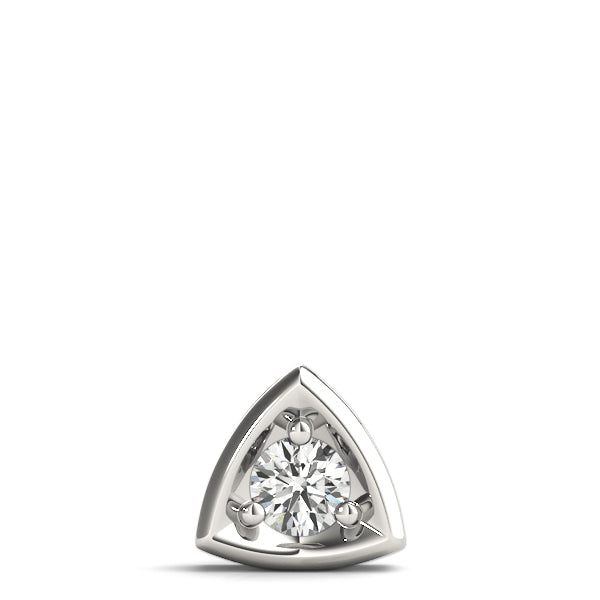 14K White Gold 1ct Round Diamond Pendant