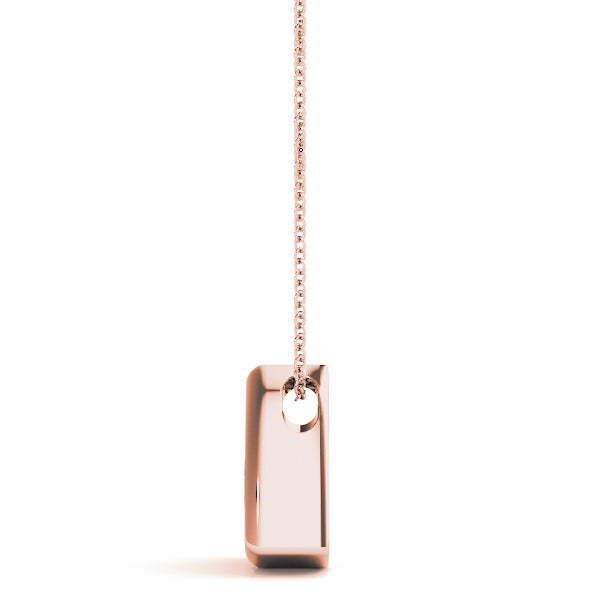 18K Rose Gold 1ct Diamond Solitaire Pendant