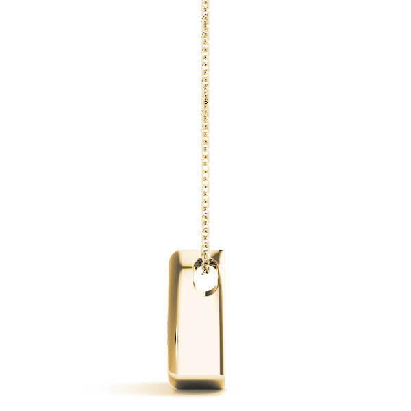 18K Yellow Gold 1ct Round Diamond Solitaire Pendant