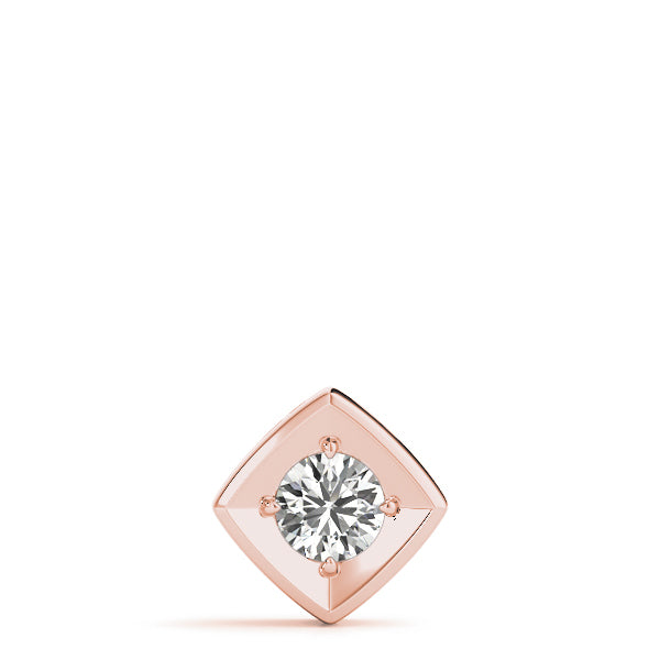 1ct Diamond Rose Gold Solitaire Pendant Necklace