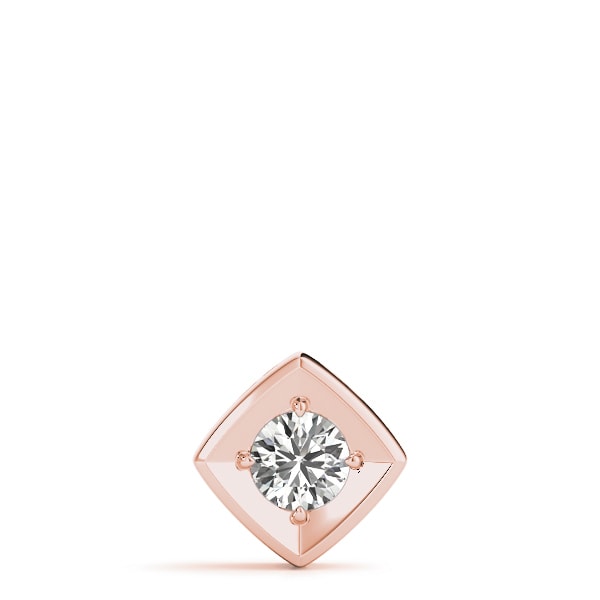 18K Rose Gold 1 ct tw Solitaire Diamond Pendant