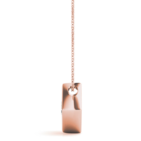 1ct Diamond Rose Gold Solitaire Pendant Necklace