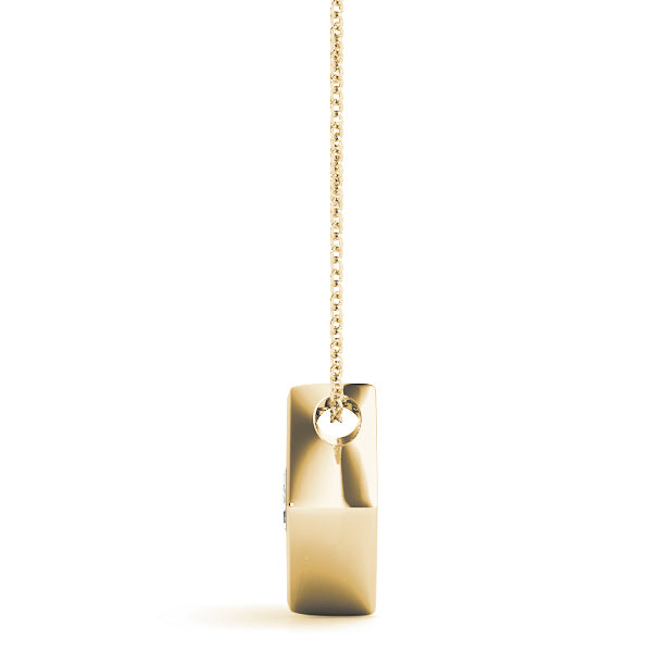 18K Yellow Gold 1ct Diamond Pendant Necklace