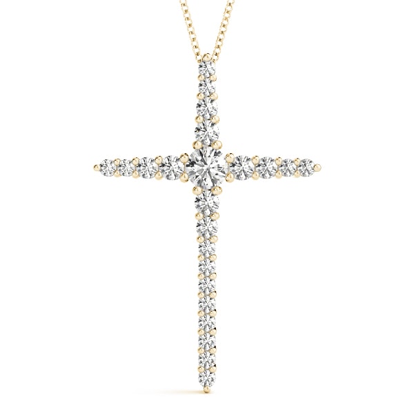 14K Yellow Gold 1 ct tw Fashion Diamond Pendant