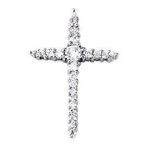 18K White Gold 1 ct tw Fashion Diamond Pendant