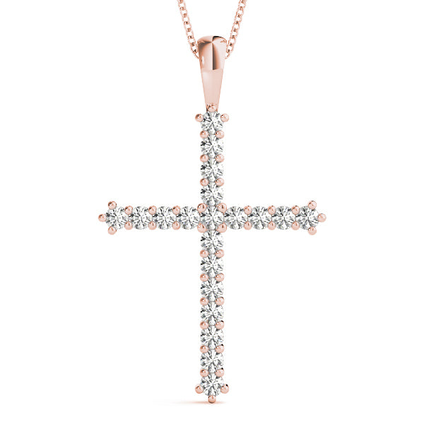 18K Rose Gold 1 ct tw Fashion Diamond Pendant