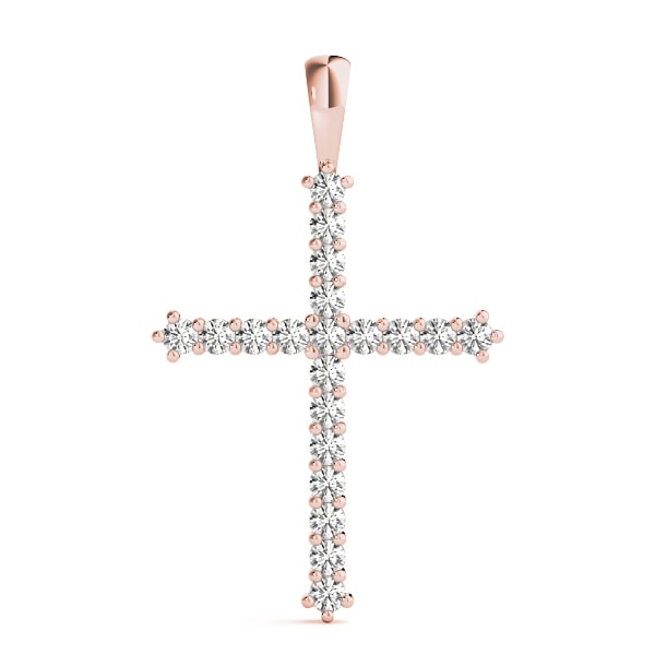 14K Rose Gold 1 ct tw Fashion Diamond Pendant